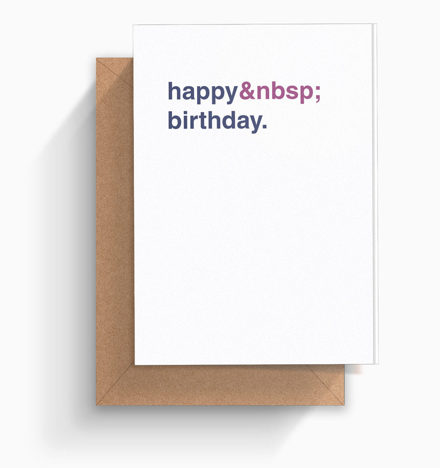 "Happy&nbsp;Birthday" Birthday Card
