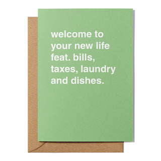 "Welcome To Your New Life" Birthday Card