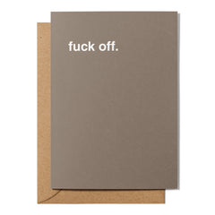 "Fuck Off" Farewell Card