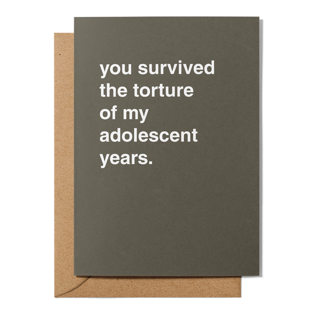 "Adolescent Years" Greeting Card
