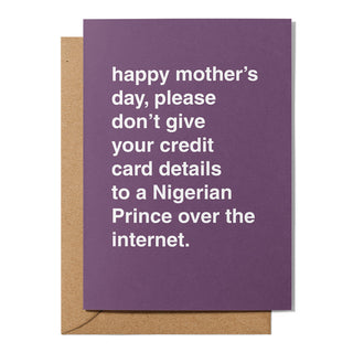 "Nigerian Prince" Mother's Day Card