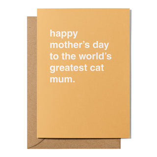"World's Greatest Cat Mum" Mother's Day Card