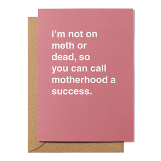 "You Can Call Motherhood a Success" Mother's Day Card