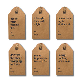 Assorted Christmas Gift Tags 6 Pack - Series 1