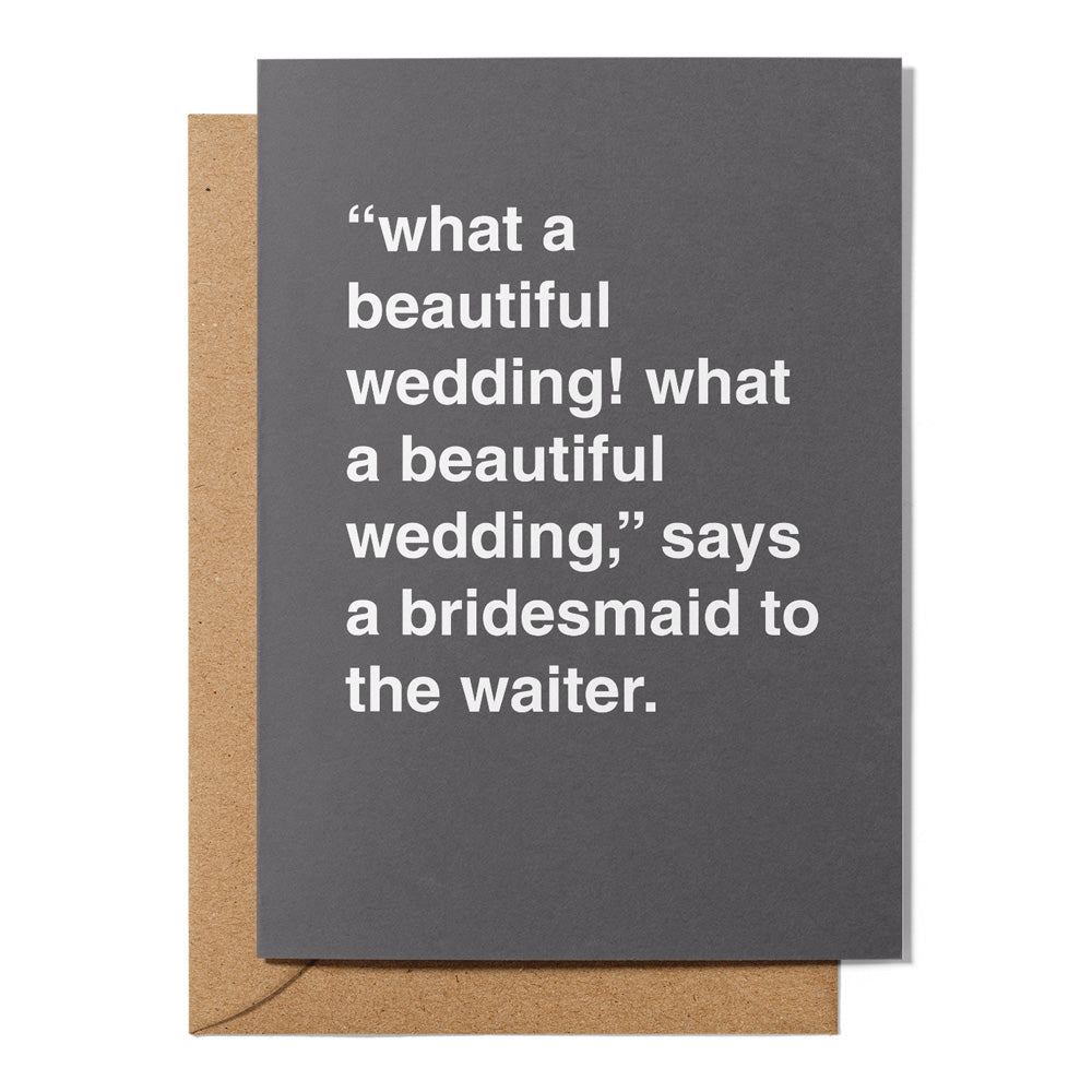 "What a Beautiful Wedding" Wedding Card