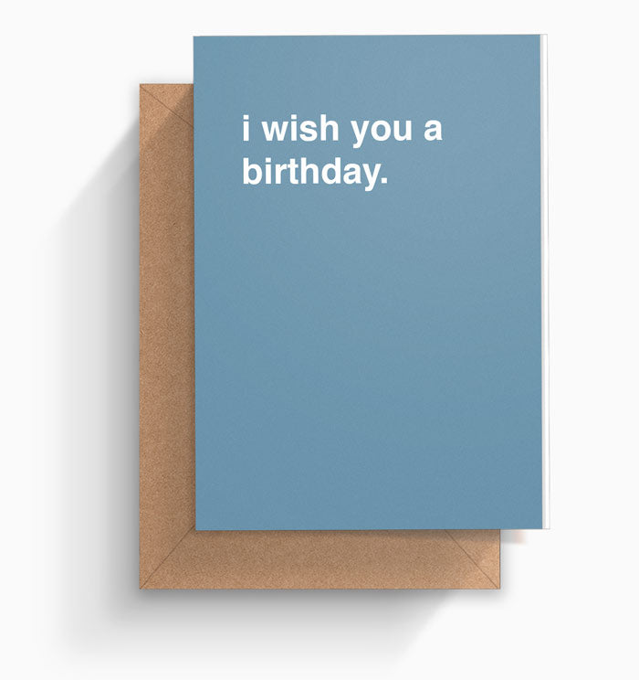 "I Wish You a Birthday" Birthday Card