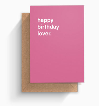 "Happy Birthday Lover" Birthday Card