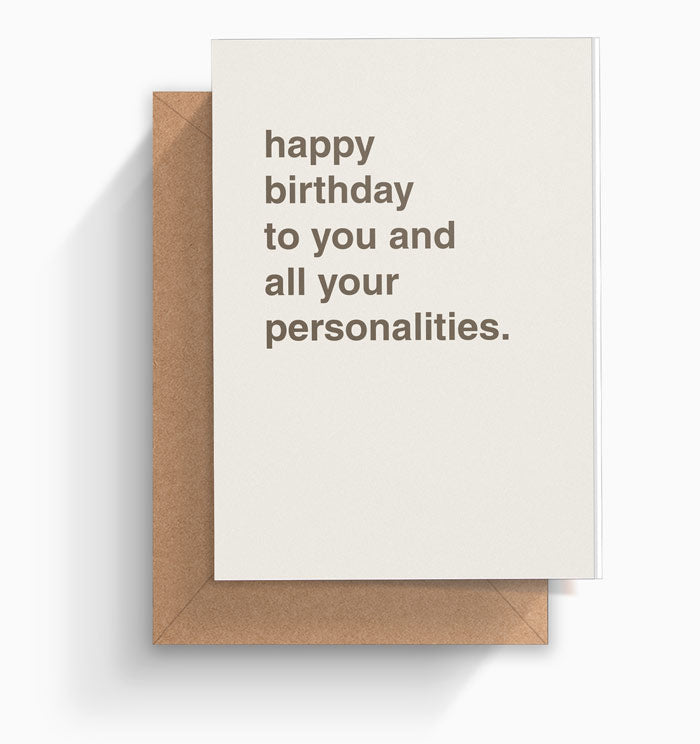 "All Your Personalities" Birthday Card